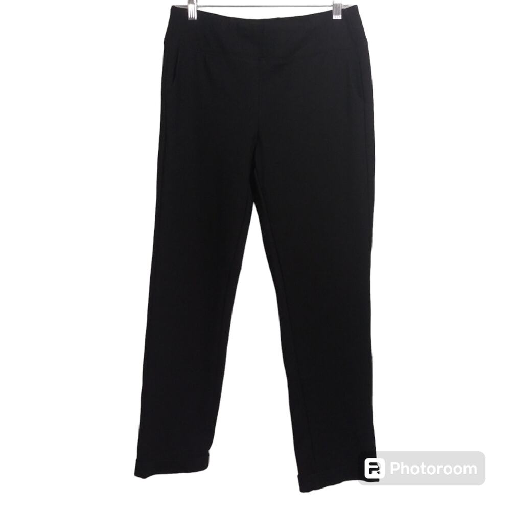 Orvis Casual Black Cuffed Pull On Ankle Pants Size Small